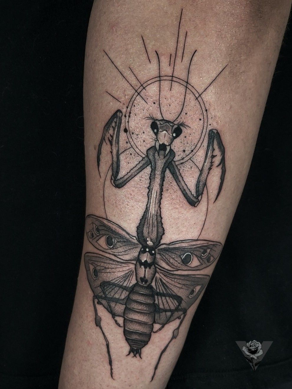 preying mantis tattoo