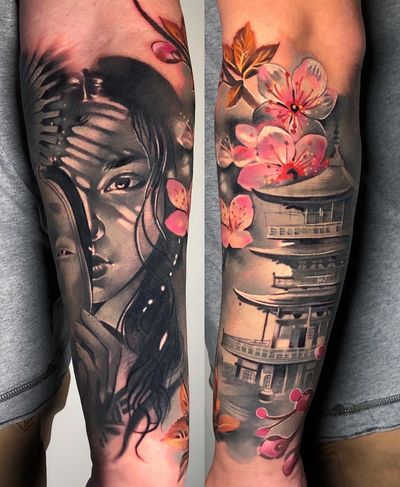 #japanesetattoo #geisha #pagoda #cherryblossoms #tattooed #londontattoo #cloto.tattoos #blackandgrey #semirealism #intenzetattoo #killerink #cherryblossomtattoo #japan #japanese #illustration #healedtattoo #cloto.tattoos 