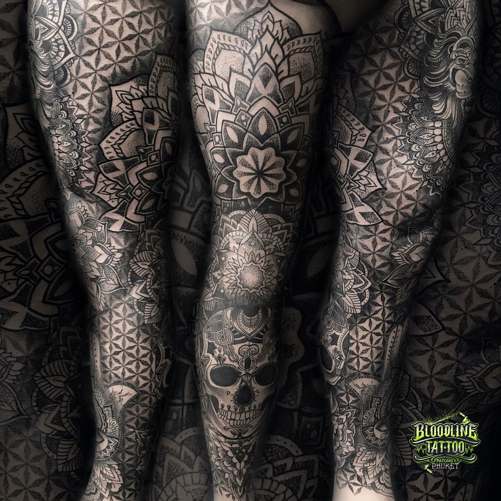 Tattoo uploaded by Bloodline Tattoo Phuket • Realistic Full Leg Sleeve •  Tattoodo