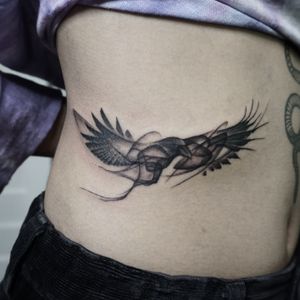 𝙄𝙂: 𝙣𝙖𝙩𝙚_𝙩𝙝𝙖𝙞𝙡𝙖𝙣𝙙 🌿 Ethereal raven tattoo - Baan Khagee Tattoo Chiang Mai, Thailand