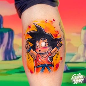 Goku! (Sketch & watercolor)Hecho en @whynot.tattooSi quieres tatuarte envíame mail a guilleryanarttattoo@gmail.com.....#tatuajes #songoku #gokutattoo #animeart #watercolorartist  #sketchstyle #watercolortattoos #acuarela #barcelonatattoo #visitbarcelona #illustrationoftheday #dragonballz #dragonball #boladedrac #tattoobarcelona #animelovers