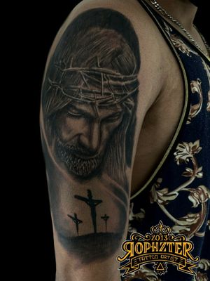 Christ Tattoo Realism Bogota