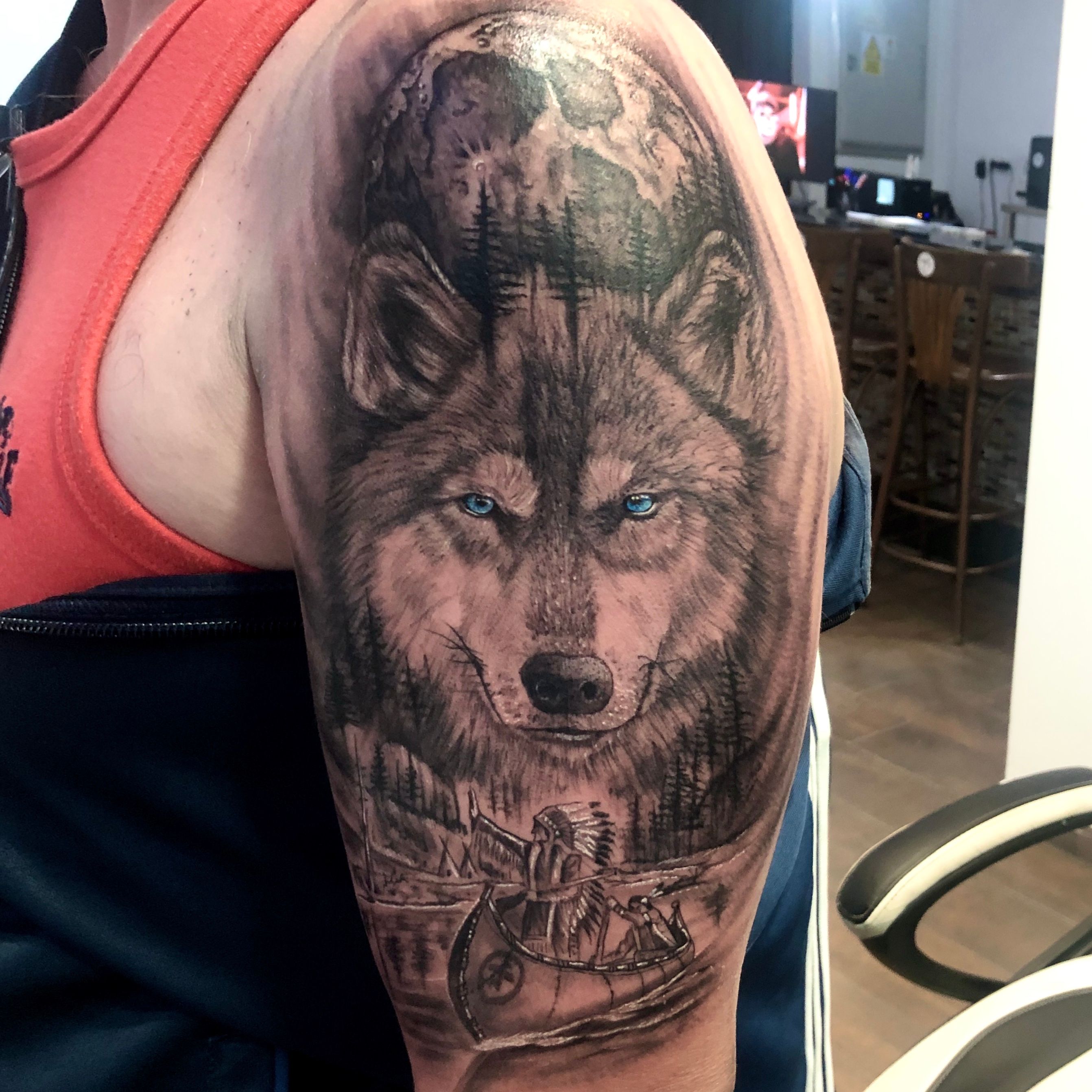 Wolf Shoulder Tattoo by Magan1996 on DeviantArt