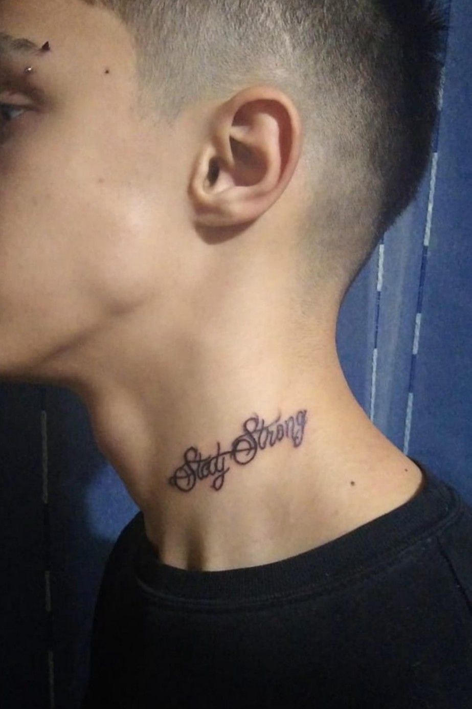 Stay Strong, Just Breathe Script Tattoo | 