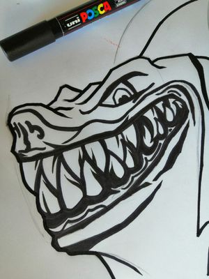 Street shark New school sketch (work in progress) 