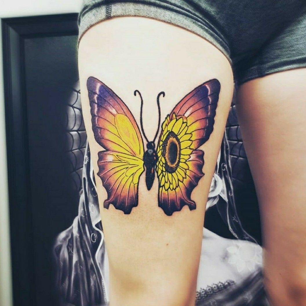 Butterfly  Daisy  Lily  flowerstattoo watercolor watercolortattoo  delicatetattoo goosecreek charlestonsc tattoo  Instagram