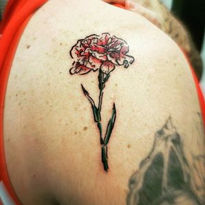 Every flower is a soul blossoming in. .......#birth #flower #carnation #tattoo #tattoos #tattooed #inked #tatt #tatts #tattooist #tattooideas #tattooartist #tattooer #tattoolife #minitattoo #tattooing #tattooart #minimalistictattoo #newtattoos #tattoolovers #tattooapprentice #minimaltattoo #darkiztlght