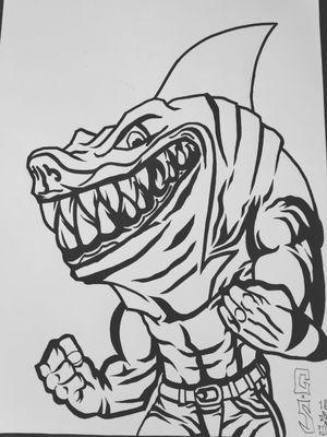 Street sharks done by me at home lmao
