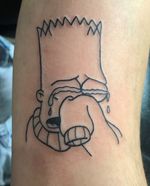 Fine Line Simpson Tattoo