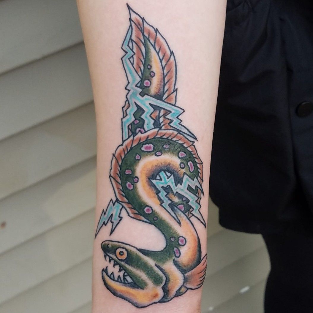 More sea beasts for Adam . . #tattoos #tattooartist #traditionaltattoo  #neotraditionaltattoo #sandiegoartists #eel #morayeel #seamonste... |  Instagram