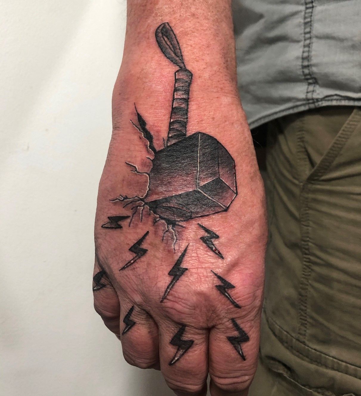 Thor's hammer by sea.blue.dot in Vilnius Lithuania. : r/tattoos