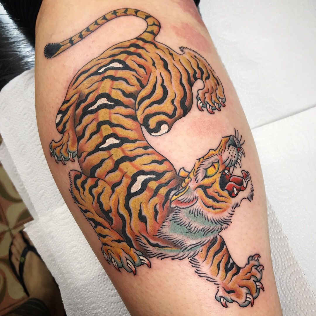 Tiger (Strength, beauty) tiger strength original tribal tattoo design
