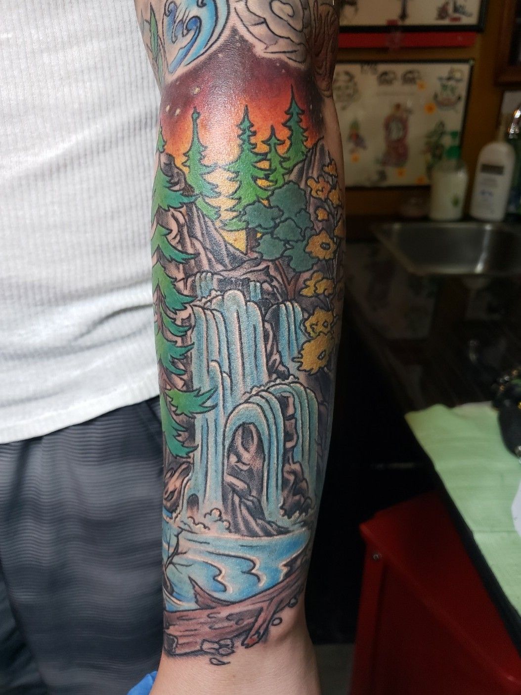 Waterfall Tattoos | Waterfall tattoo, Back tattoo, Tattoos
