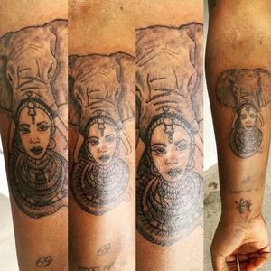  Tattoo uploaded by Jennifer R Donnelly • African woman and elephant ...