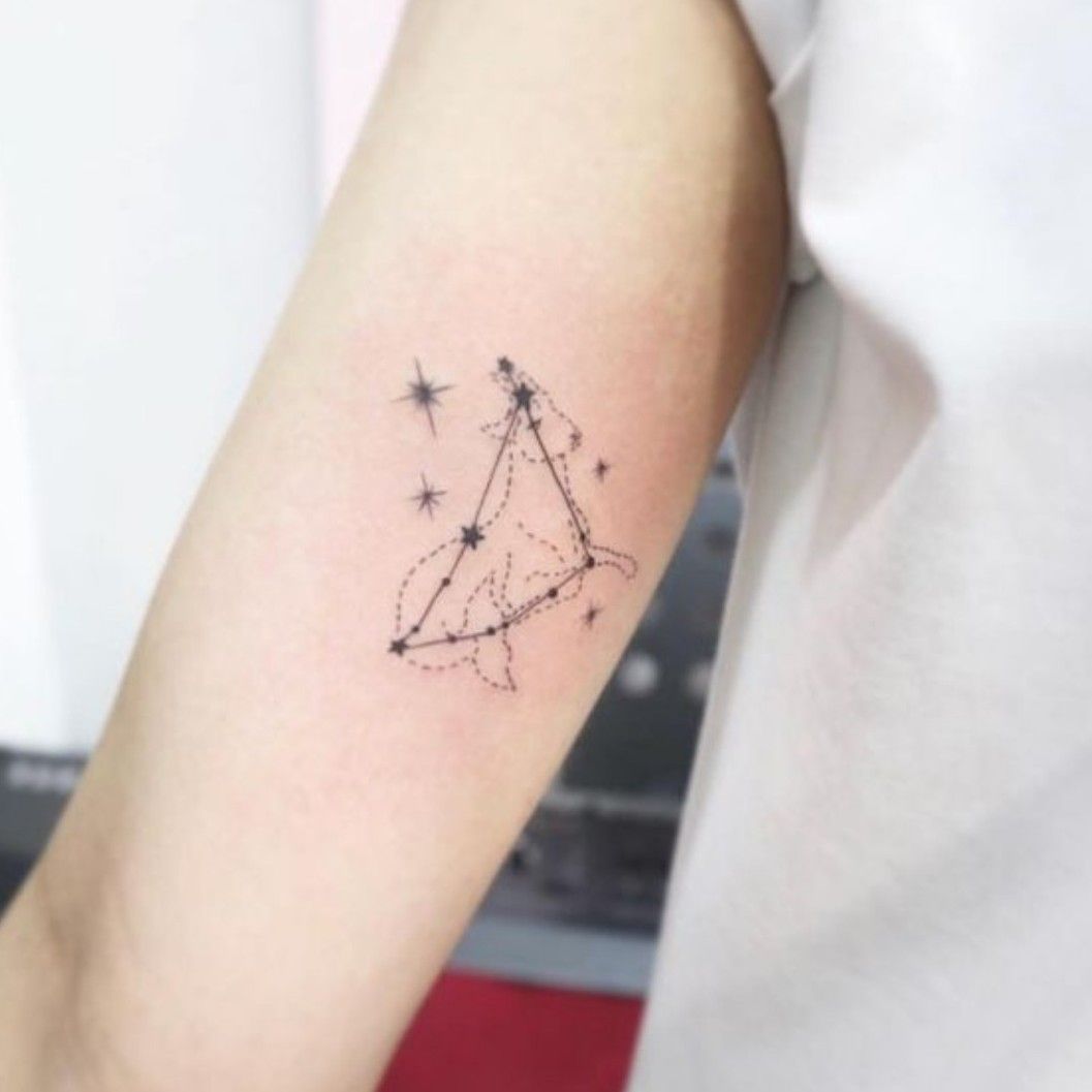 Capricorn Constellation Temporary Tattoo Sticker set of 2 - Etsy
