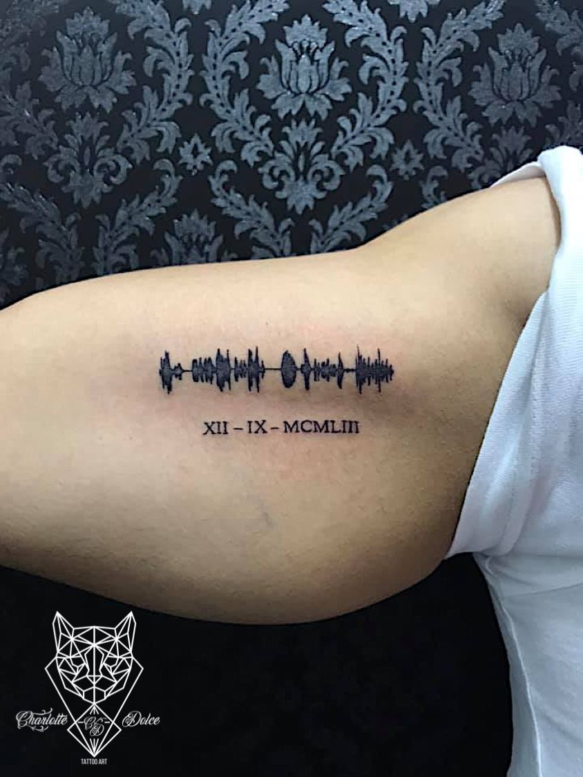 My daughter's voice, saying “I love you baba” done by Rooly Carther @ Anger  Ink, Montreal : r/tattoos