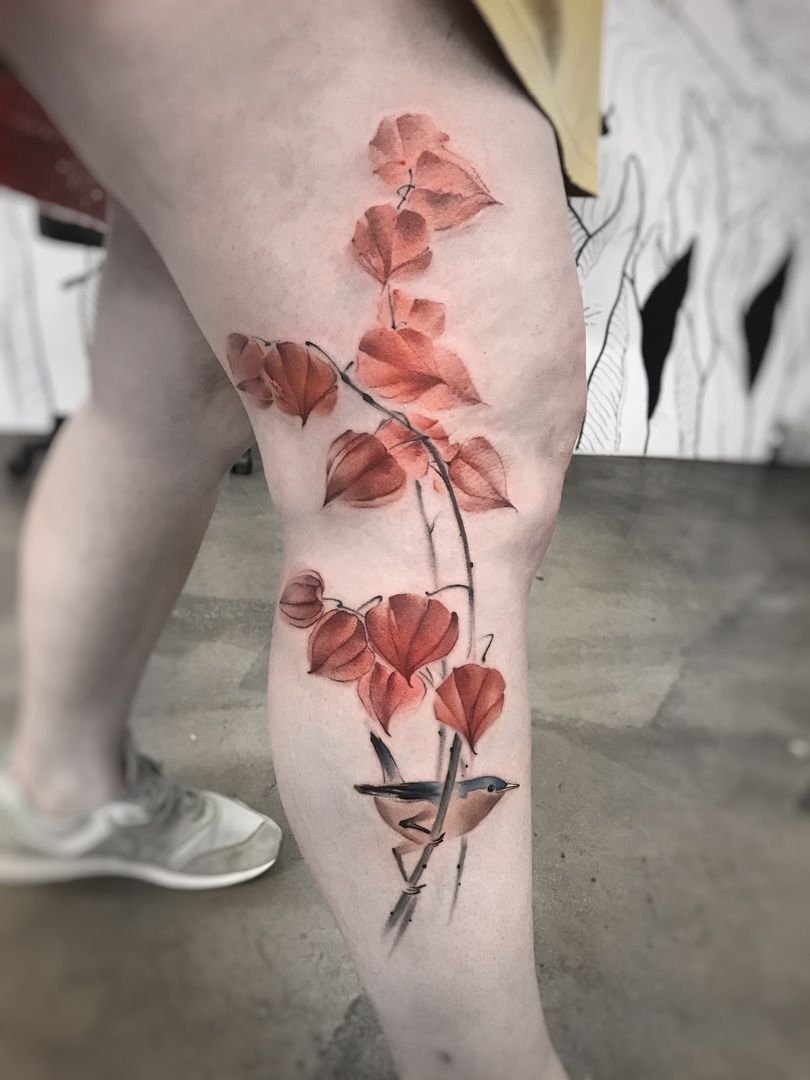 My Bougainvillea and Bee tattoo by Madeleine Love at Tailor Made Tattoo in  Brisbane, Australia : r/tattoos