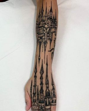 Blackwork tattoo by Marco Leoni, 2020
