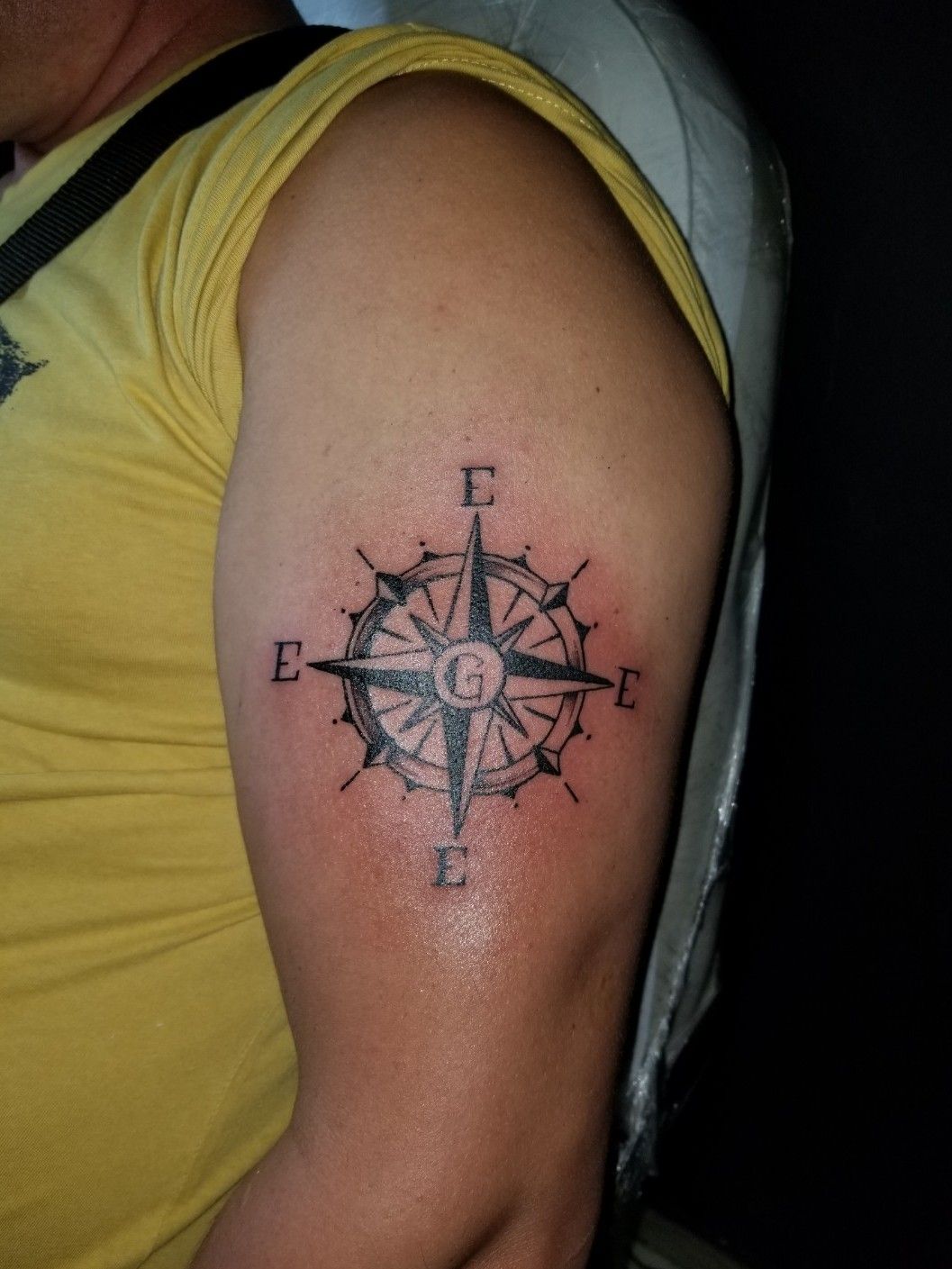 Bryan's compass - Dolly's Skin Art Tattoo Kamloops BC