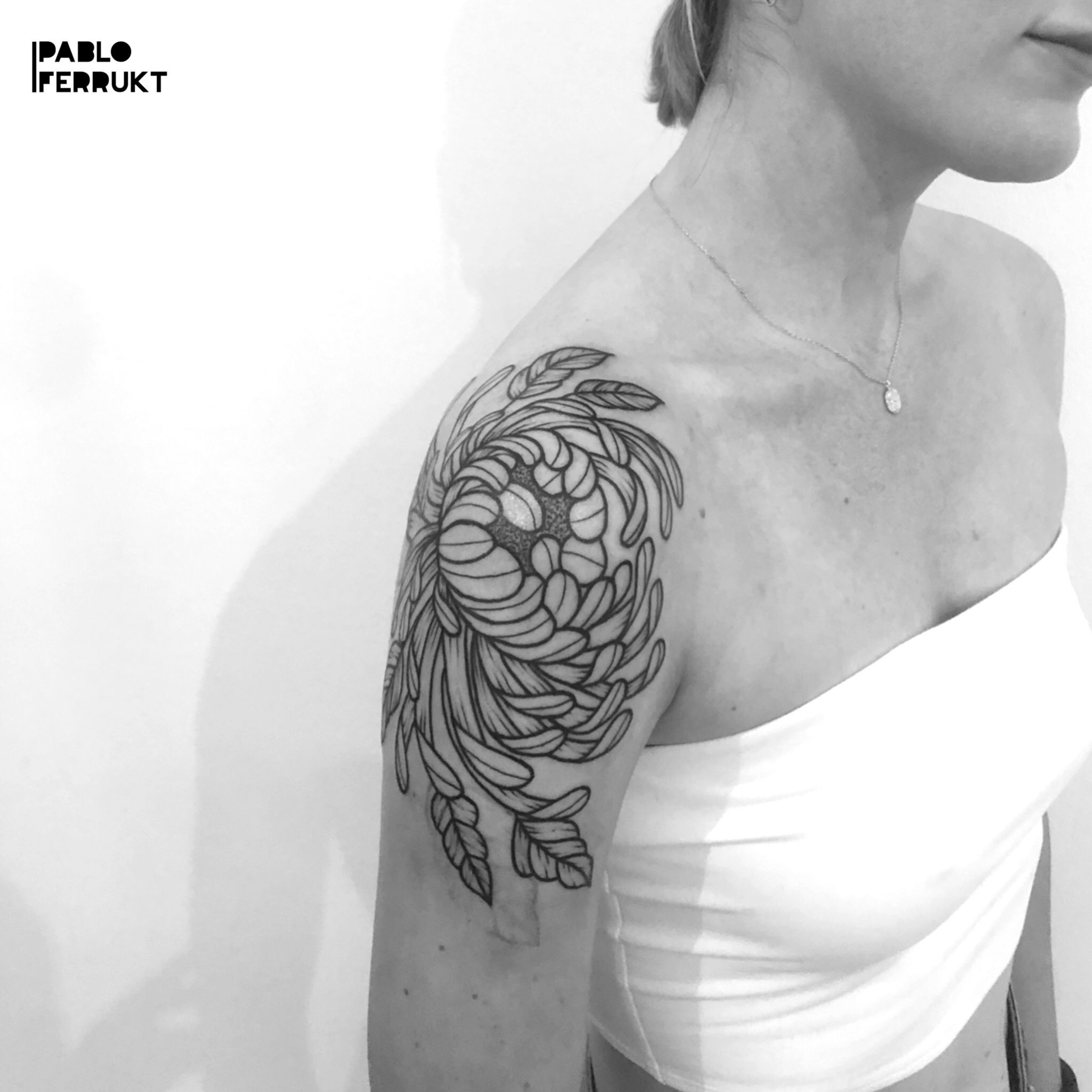 Tattoo uploaded by Stacie Mayer  Chrysanthemum shoulder piece by Martin  Renz flower chrysanthemum Japanese MartinRenz  Tattoodo