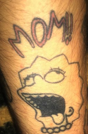 This my third tattoo, a lil peep inspired Lisa Simpson, I am very happy to have it on my arm