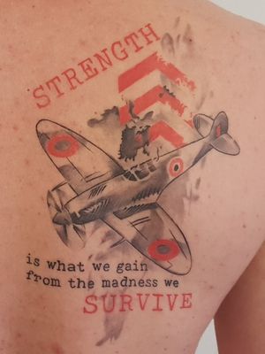 #spitfire #trashpolka #sallymustangtattoos #tattoosbytory #strength