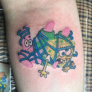Cool spongebob tattoo I got to create! Still sort of new to this app but happy and looking forward to using it more often 