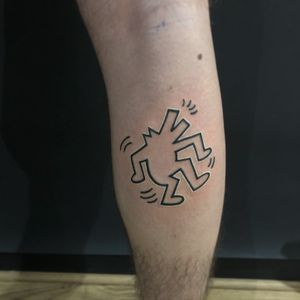 Tattoo inspired by Keith Haring