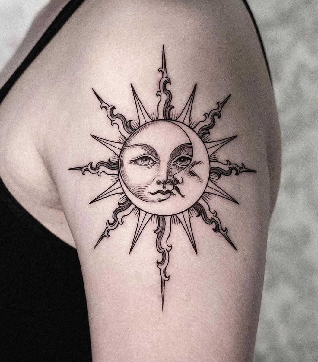 Tattoo uploaded by Arang Eleven • Sun and Moon • Tattoodo