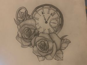 Rosas y reloj 