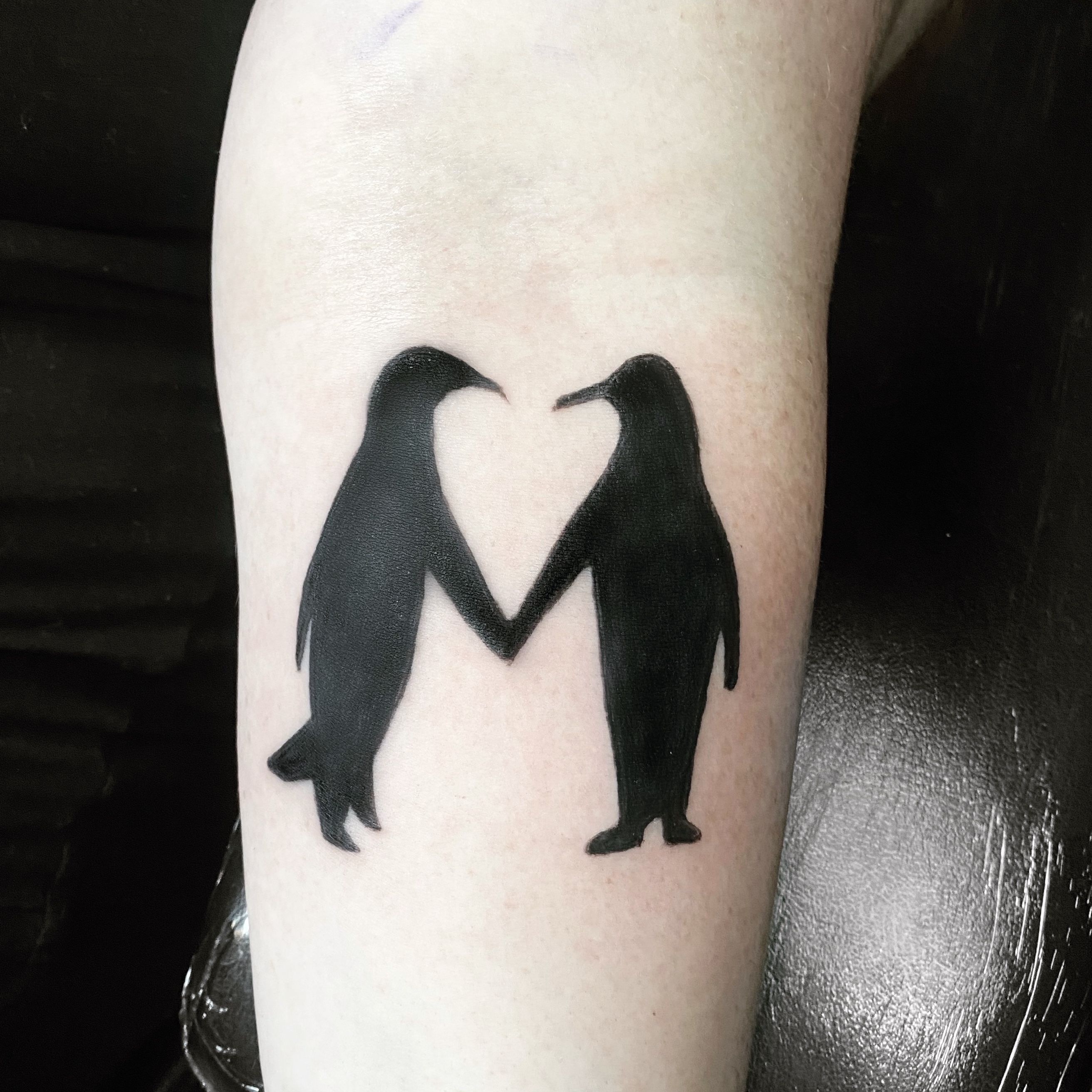 Cthulhu Rising Tattoo and Piercing  Awwww look how super cute these  couples matching Penguin tattoos are absolutely adorable  Matching  wrist tattoos by Papa   tattoo wrist wristtattoo wristtattoos  matchingtattoos 