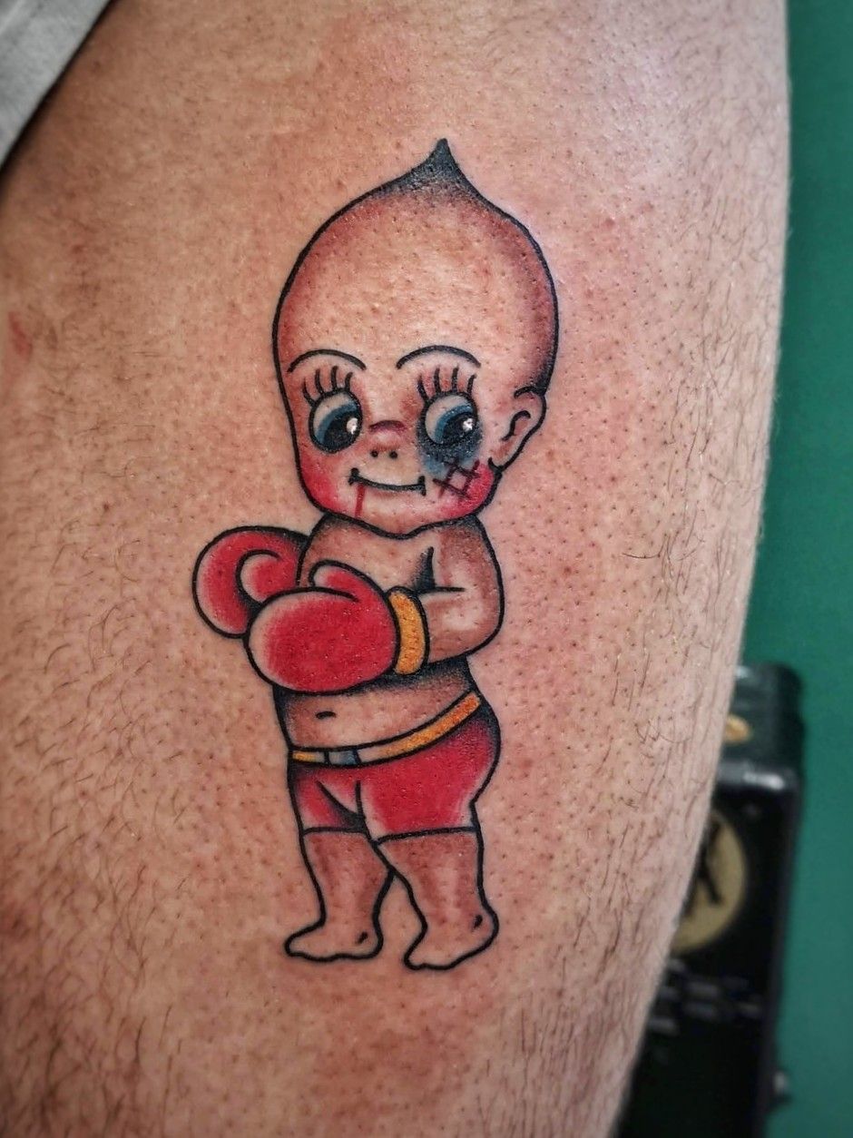 Mark 563  Back at work  heres a quick karlpilkington tattoo  hes got  a head like a f orange DM or email for bookings    tattoo  tattoos tattooing 