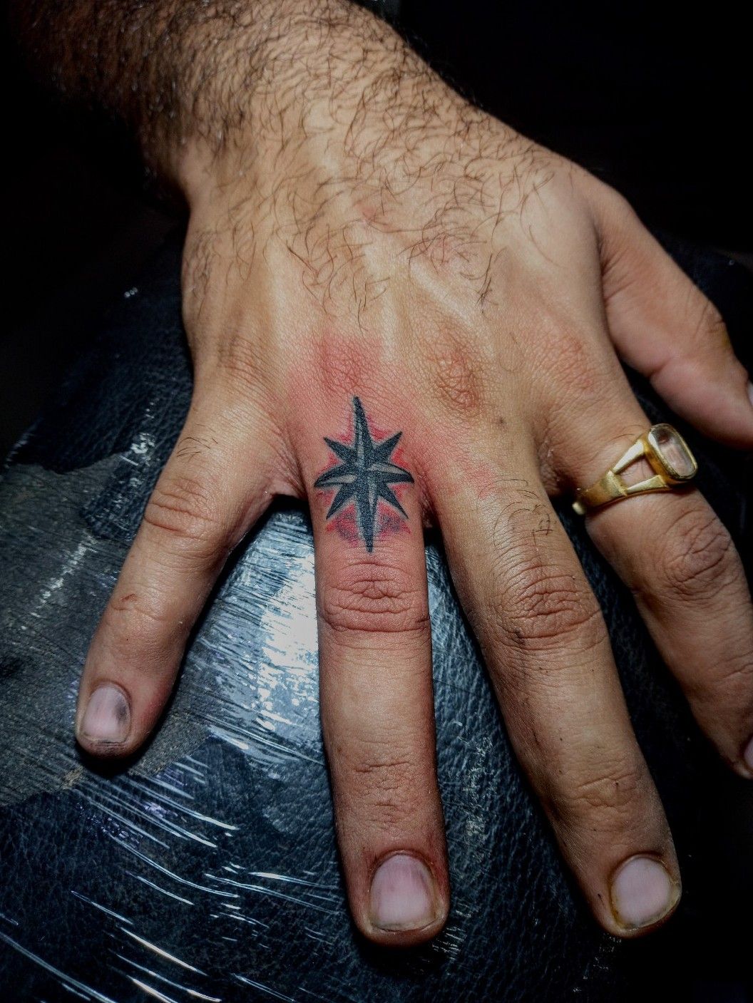 Tiny Compass and Maps Travel Finger Tattoos