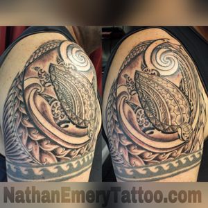 Polynesian Tribal Turtle Tattoo San Francisco by Nathan Emery Tattoo SF