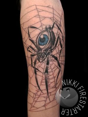 Eye spider 👁🕷🕸....#eye #Spider #SpiderTattoo #BlackAndGray #EyeTattoo #FineLine #traditional #SpiderWeb #WebTattoo #SpiderWebTattoo #tattoos #BodyArt #BodyMod #modification #ink #art #QueerArtist #QueerTattooist #MnArtist #MnTattoo #VisualArt #TattooArt #TattooDesign #TheTattooedLady #TattooedLadyMN #NikkiFirestarter #FirestarterTattoos #firestarter #MinnesotaTattoo