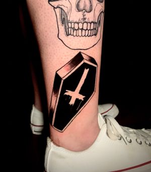 Spooky coffin tattoo off my flash page