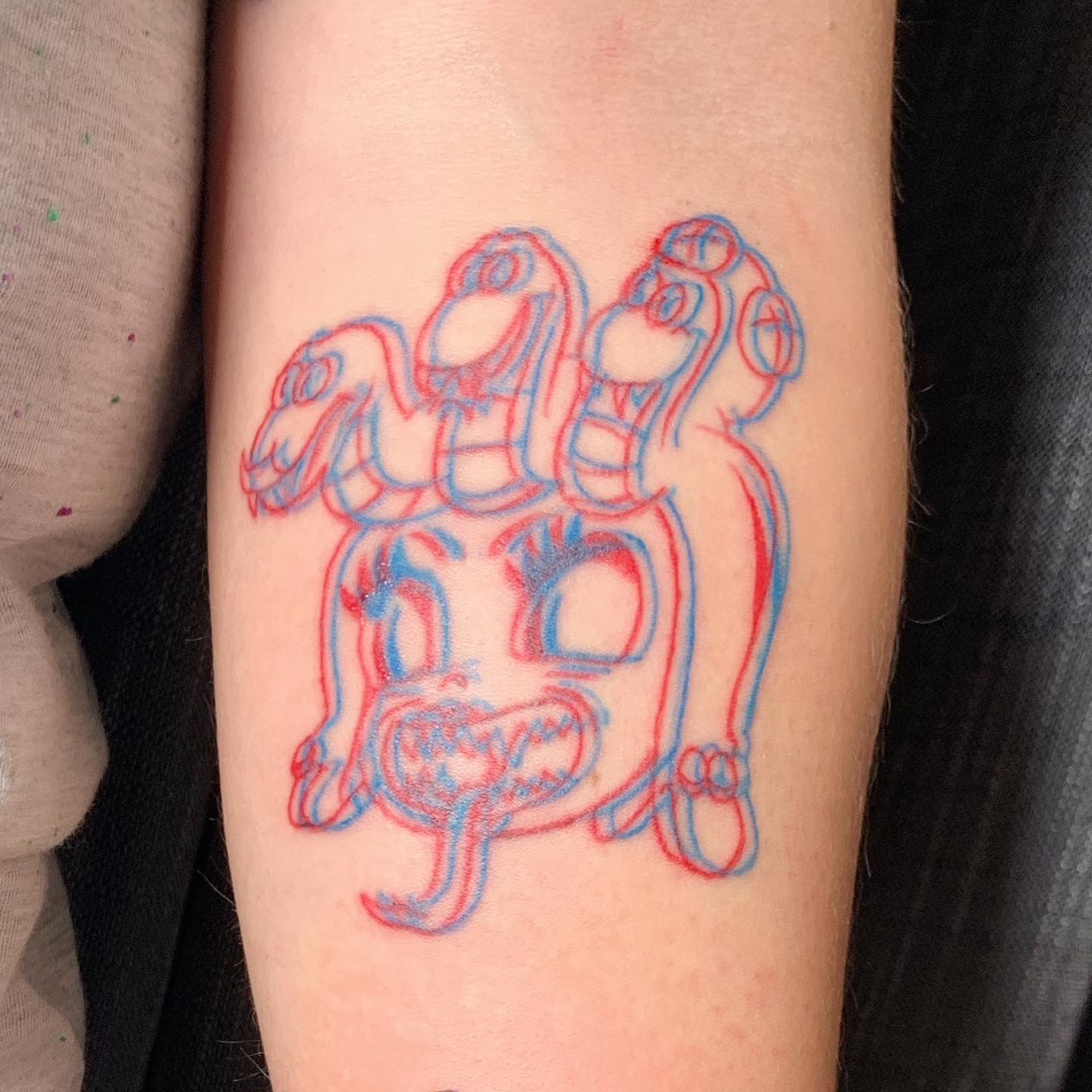 Put Your 3D Glasses On To See These Anaglyph Tattoos  Tattoos Blue ink  tattoos Red tattoos
