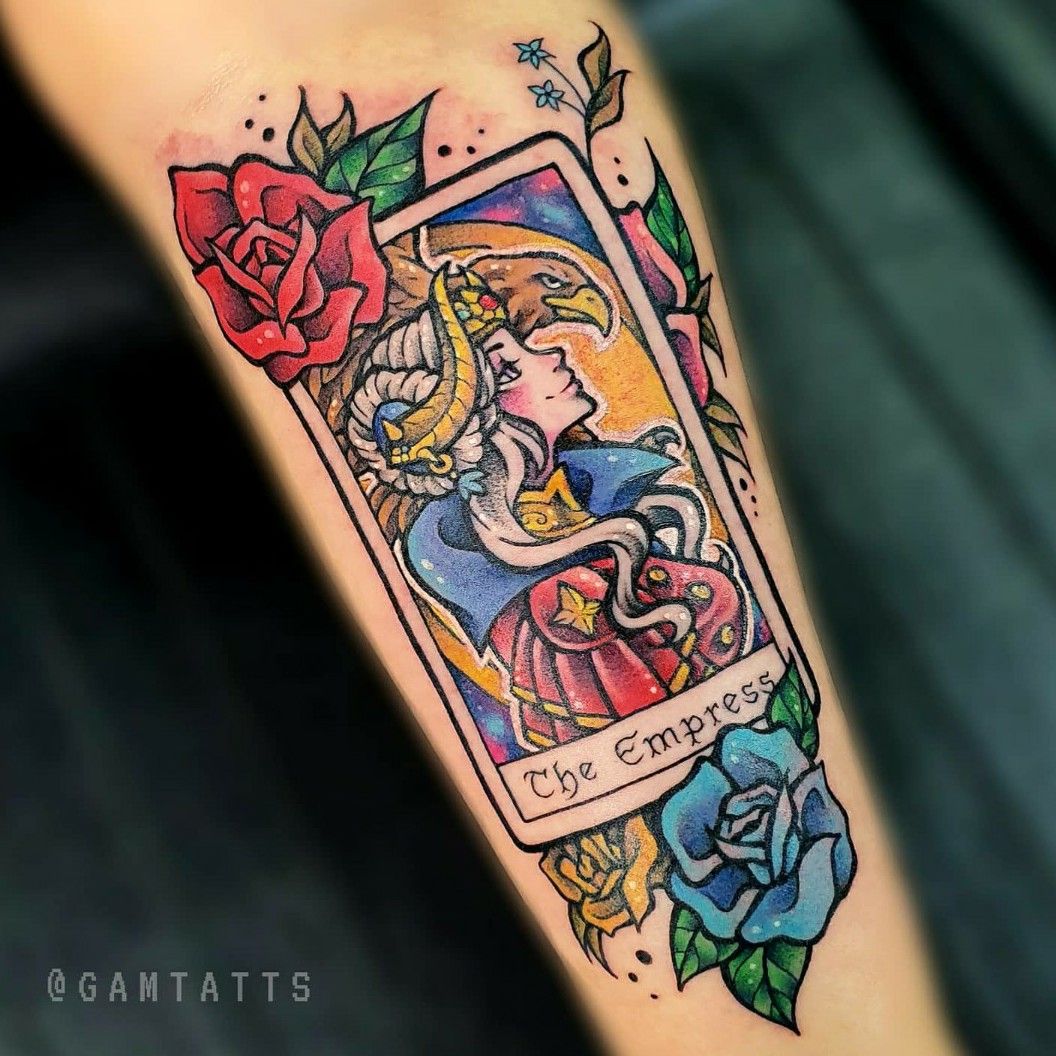 My version of the empress tarot card and lavender on katieetwizzler done  allsacredtattoo avocadotoast allsacredt  Tarot card tattoo Card tattoo  Tarot tattoo