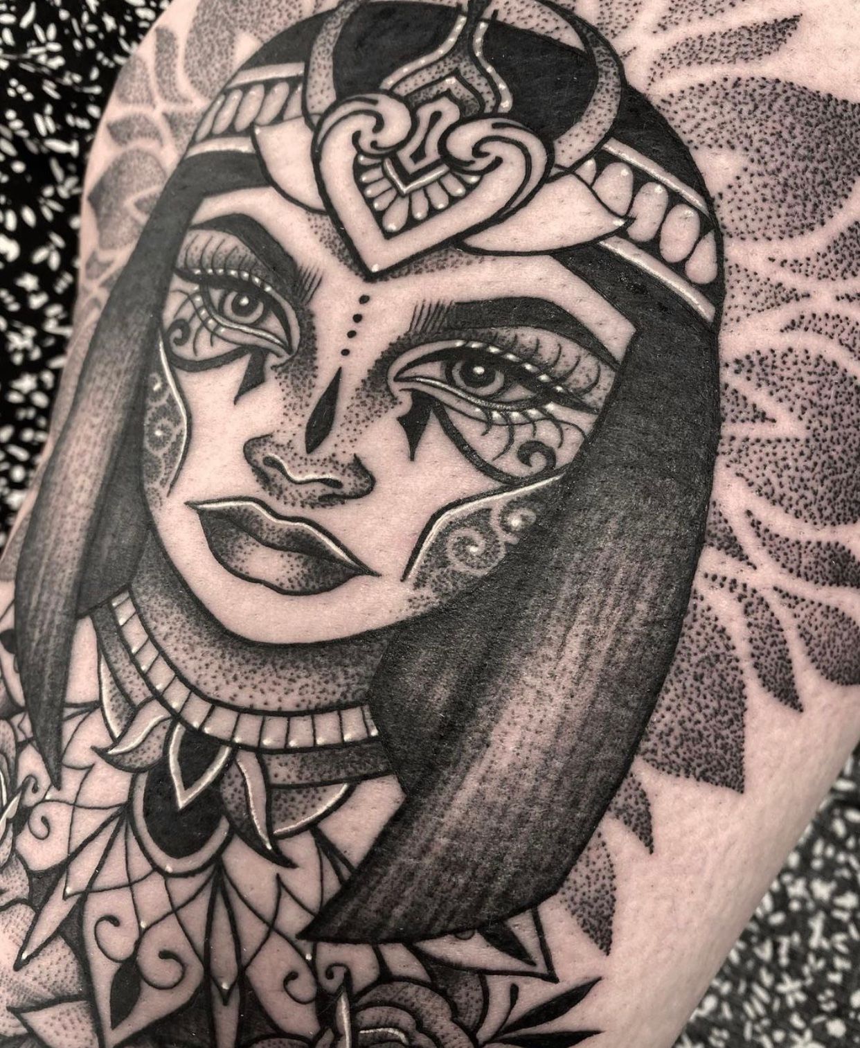 Killer Ink Tattoo - Cleopatra inked by Mumia - Tattoo Artist with Killer  Ink tattoo supplies! #killerinktattoo #killerink #killerinktattoosupplies # tattoo #cleopatra #egyptiantattoo #blackandgreytattoo | Facebook