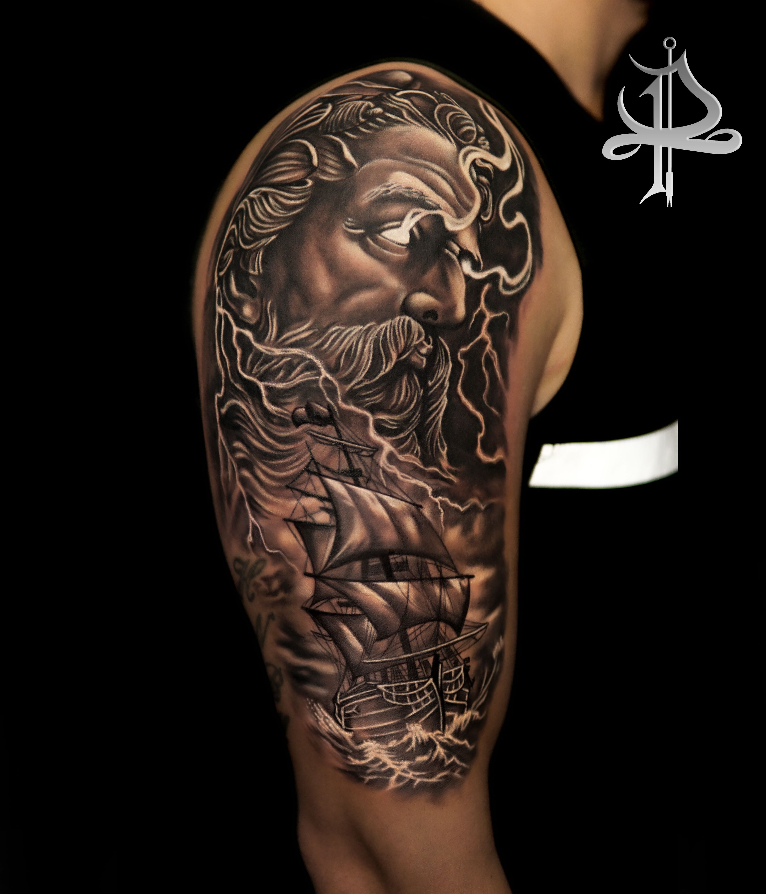 Rising Dragon Tattoos NYC  Zeus tattoo by Paolino  paolinotattoos  