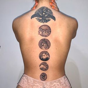 Elements Tattoo Done with Proton Equalizer Mx by Kwadron MAR TATTOO INK 