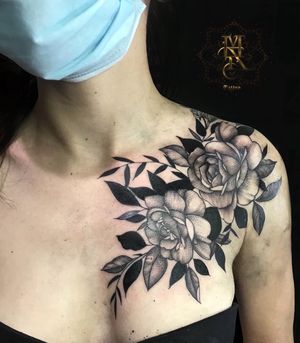 Rose Tattoo Done with Stilo Pen by Sunskin MAR TATTOO INK