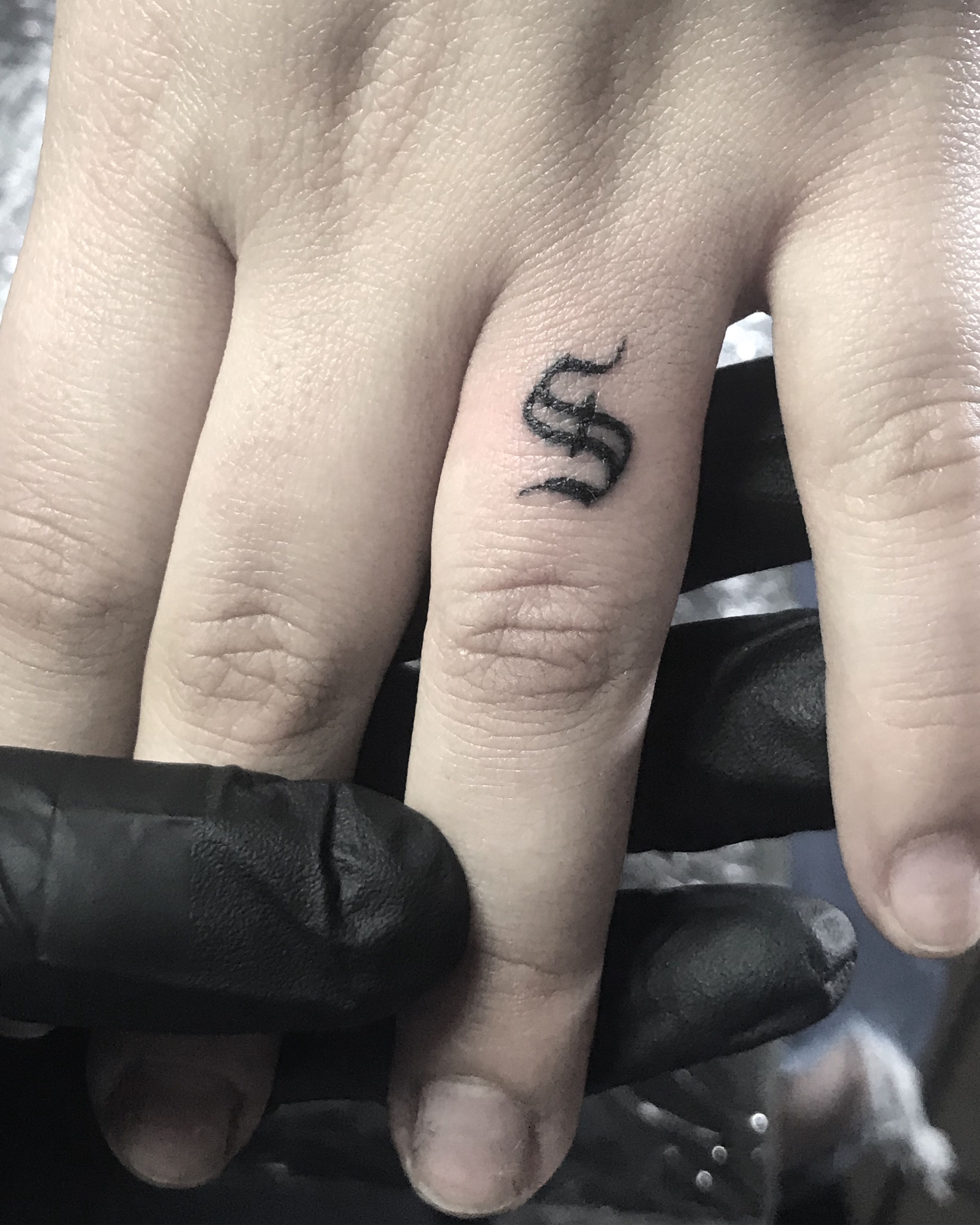 N Serif Capital Letter Temporary Tattoo  Set of 3  Tatteco