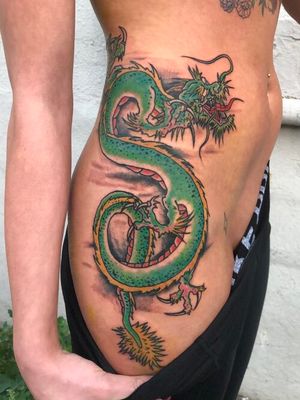 Hip Dragon Tattoo