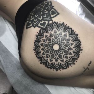 Mandala Tattoo (The top mandala is not mine) Done with Small V and Primus by Sunskin MAR TATTOO INK