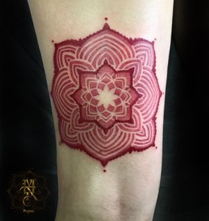 Red Mandala TattooDone with Proton Equalizer Mx by KwadronMAR TATTOO INK