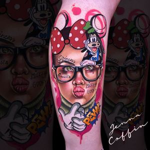 Gangsta Disney by Jenna Coffin Tattoo 