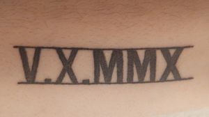 Roman Numerals done by Jessica Beck