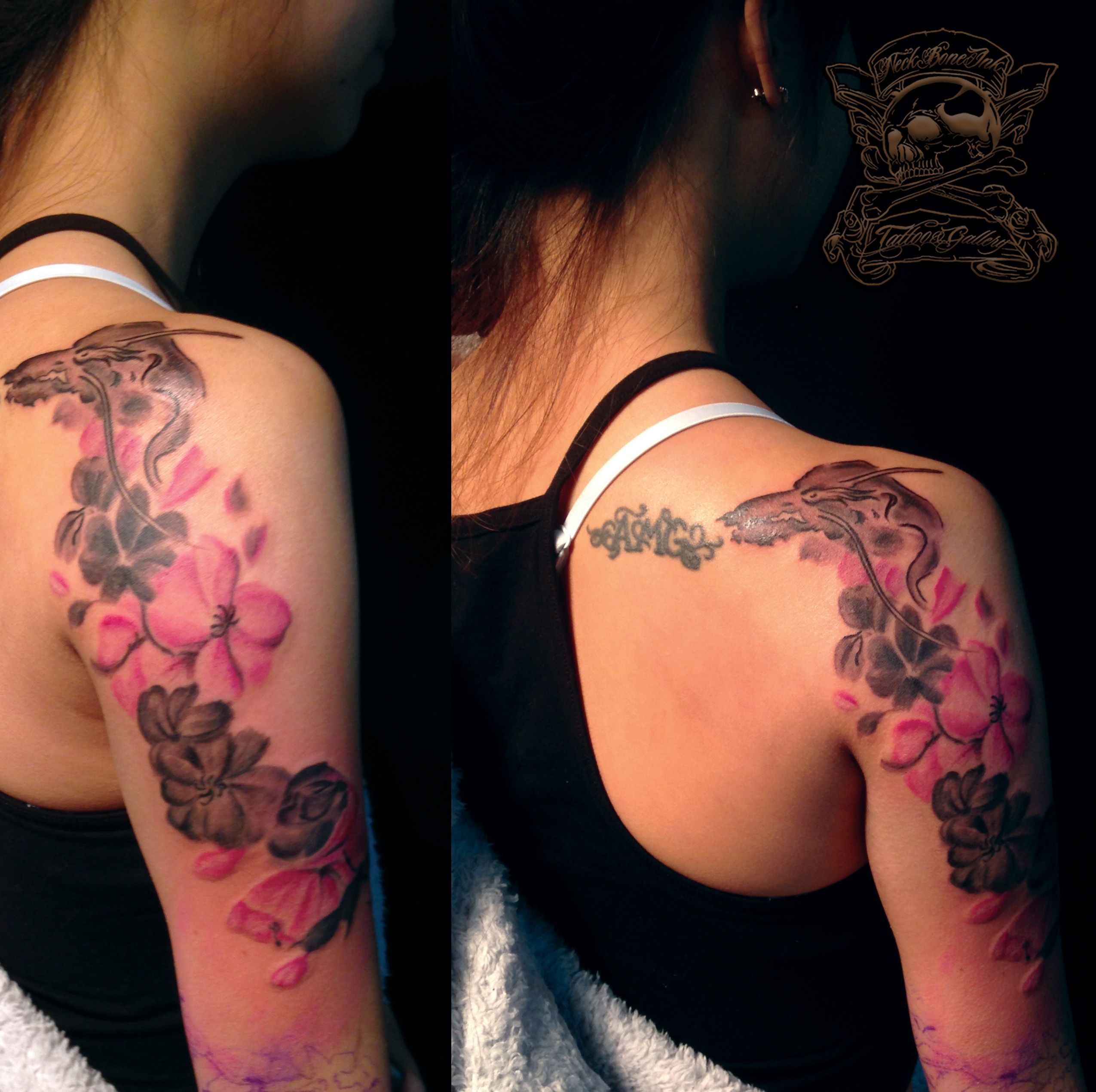 Buy Dragon With Cherry Blossoms Temporary Tattoo Online in India  Etsy