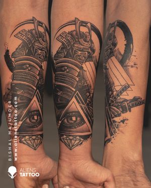 Amazing customised Samurai Tattoo by Bishal Majumder  at Aliens Tattoo India   A full custom tattoo is one you and your artist design together. Get free consultation for your customised tattoo. Click on the link below.www.alienstattoo.comAttachments area